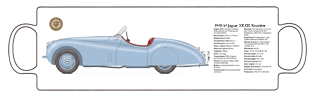 Jaguar XK120 Roadster (disc wheels) 1948-54 Mug 2